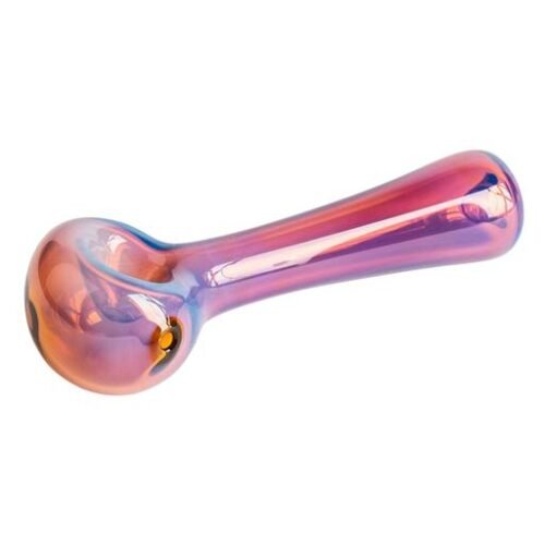 4.5" AMBER SPOON HAND PIPE by Red Eye Glass